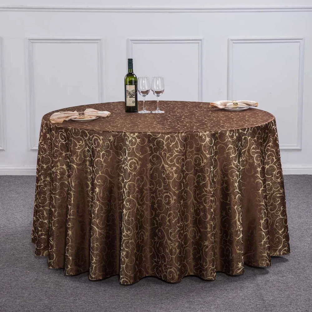 10 шт. Европейский Золотой лист круглый стол ткань для гостиницы Банкет Ресторан