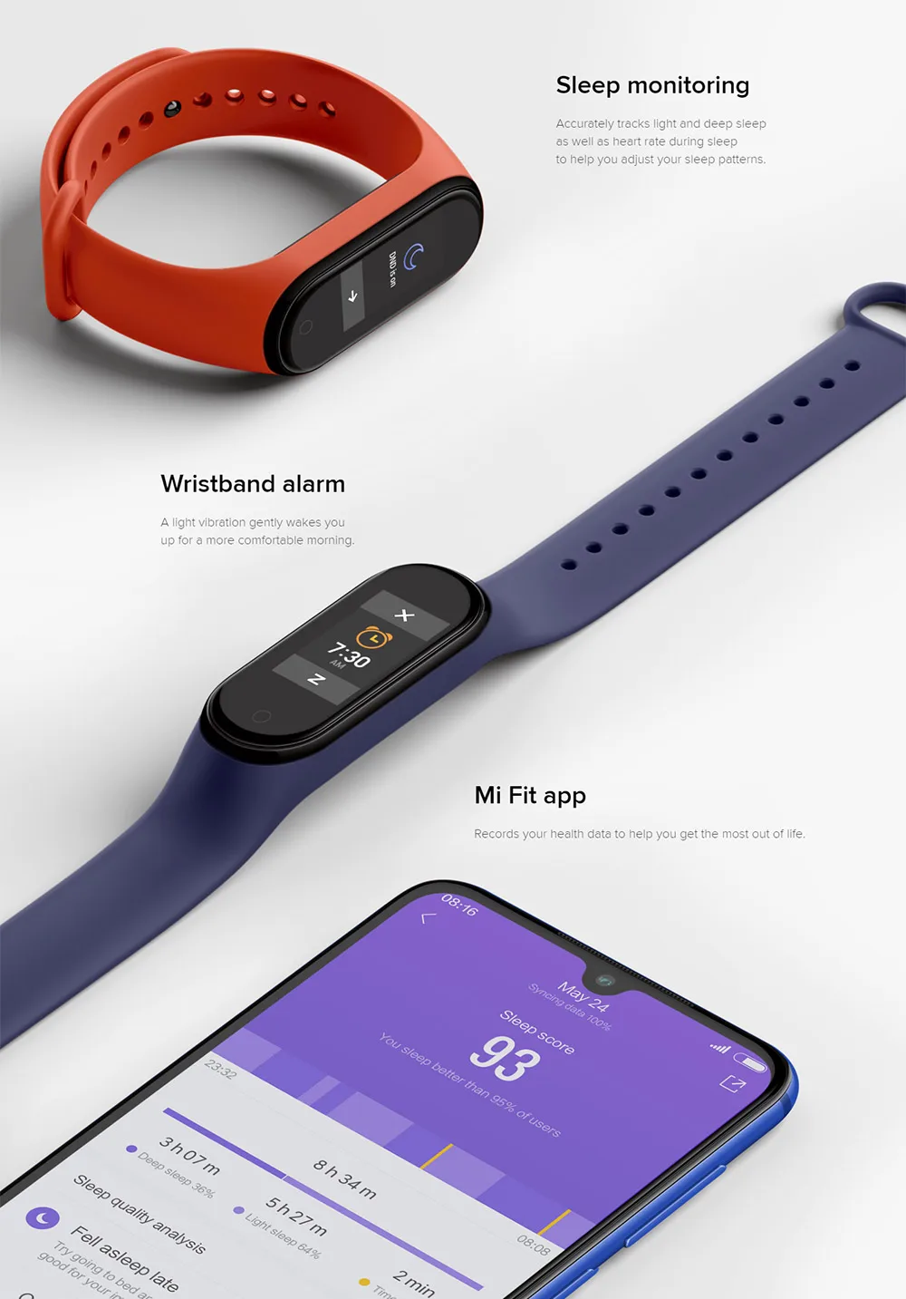 Xiaomi mi смарт-браслет 4, 0,95 дюйма, монитор сердечного ритма, 5 АТМ, водный Bluetooth 5,0, браслет Xiaomi 4 mi Band 4