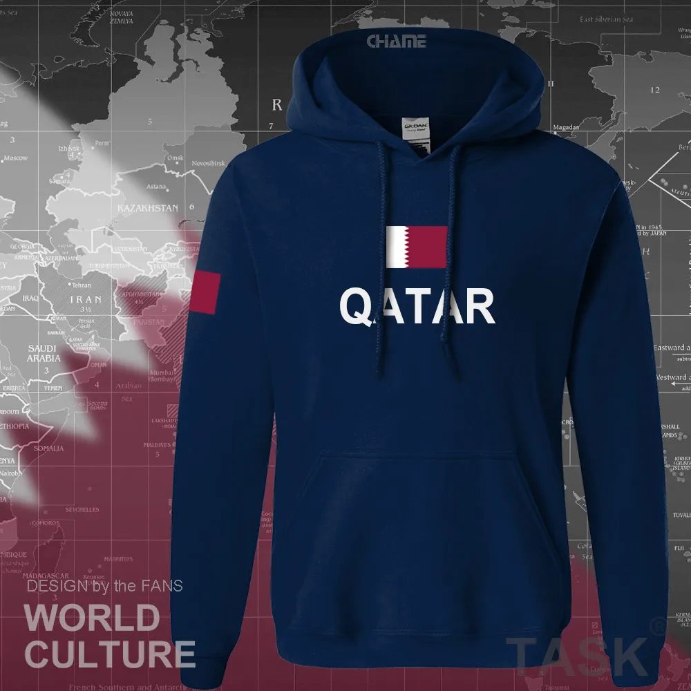 Худи с надписью Qatar Мужская толстовка новинка уличная одежда в стиле хип хоп socceres