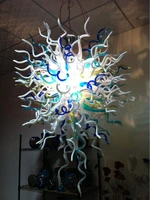 luxury hand blown glass chandelier custom color art glass lighting for new house decoration