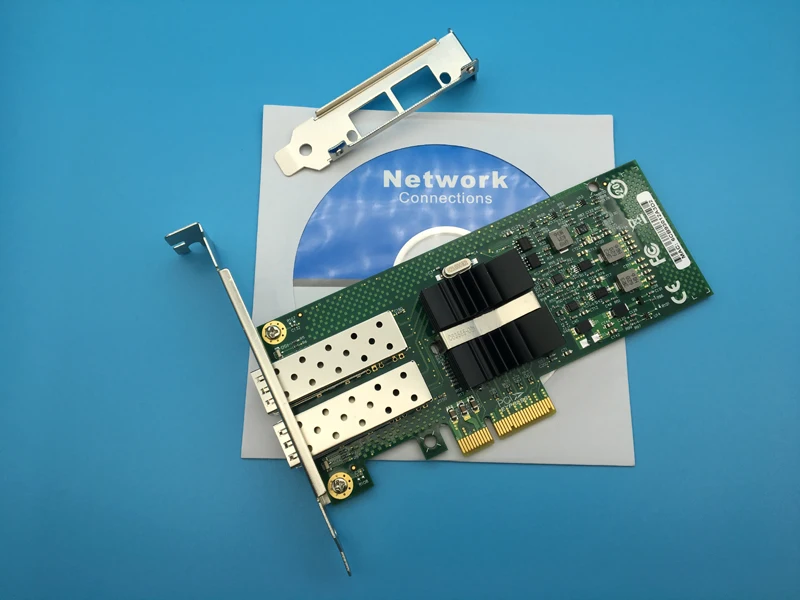 82576 гигабитная Двухпортовая волоконно оптическая сетевая карта 2SFP поддерживает
