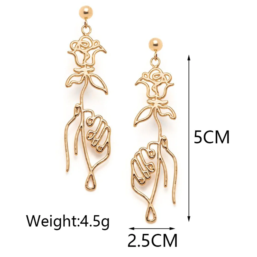 2 шт./компл. модные серьги из розового золота для женщин вечерние ювелирные