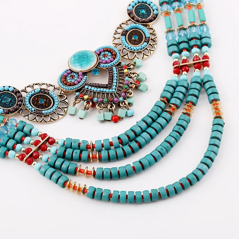 2016 Latest Jewelry Fashion New Arrival Pendants &amp Necklaces Bohemia style Big Luxury Statement Necklace for Women | Украшения и