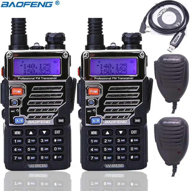 2 шт. портативная рация BaoFeng UV-5RE plus 8 Вт два диапазона | Мобильные телефоны и