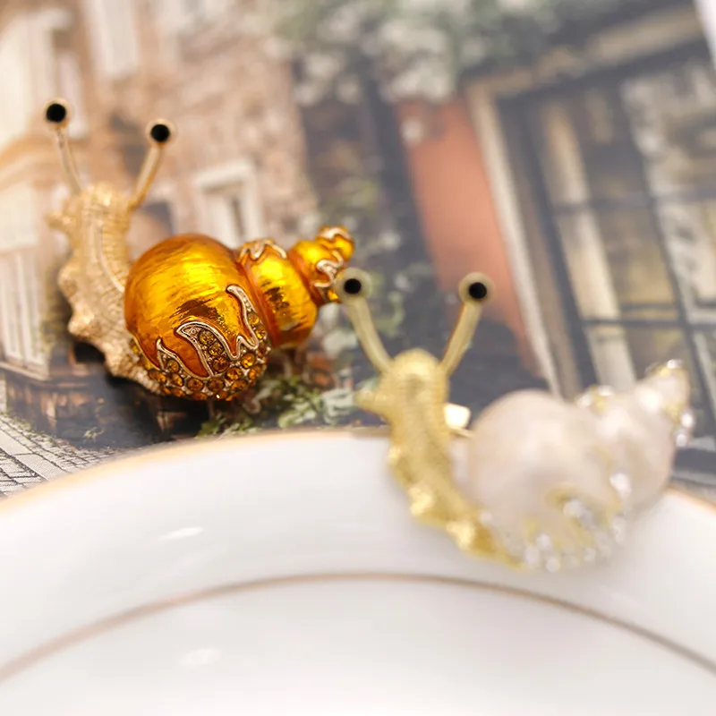 Брошь в виде улитки ALLYES для женщин винтажная эмалированная брошь насекомого с