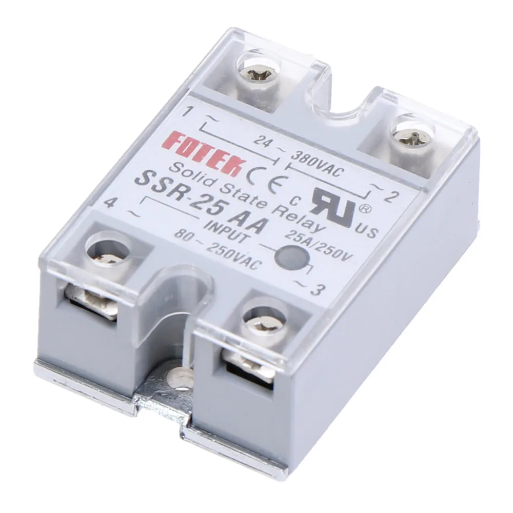 1 шт. SSR-25AA 25 AA твердотельный релейный модуль 80-250 В AC Вход 24-380VAC 25A