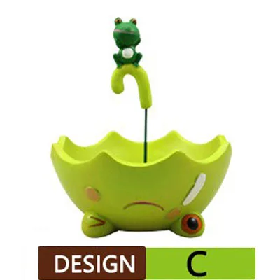 Design C YeFine смоляные горшки для цветов декоративные Мультяшные животные зонтик кашпо для суккулентных растений цветочный горшок в саду горшки для бонсая для домашнего сада - Цвет: Design C