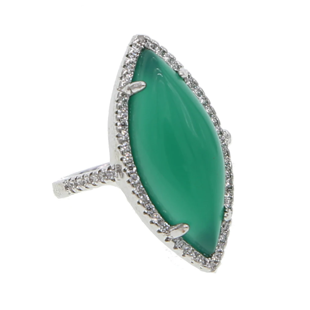 Новое Изысканное винтажное обручальное кольцо Calaite Bague с зеленым камнем и
