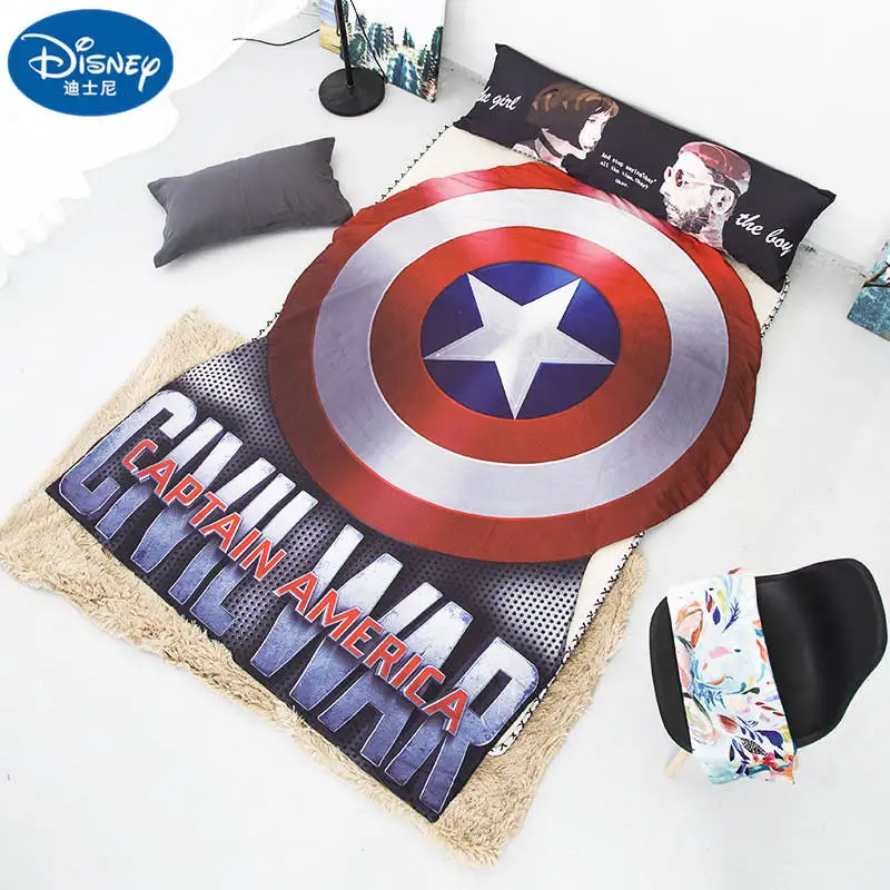 Disney Человек-паук Мстители, летние одеяла, тонкое одеяло, постельные принадлежности для детей, мальчиков, взрослых, украшение для дома, спальни, подарки - Цвет: Shield