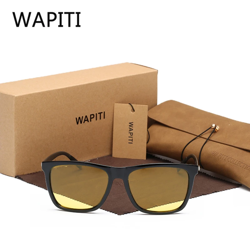 Wapiti Новинка 2017 uv400 Оптический поляризованные Ночное видение Солнцезащитные очки