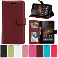for sony xperia c2305 case pu leather flip wallet stand phone cases for sony xperia c 2305 s39h c2305 cover business wallet bag