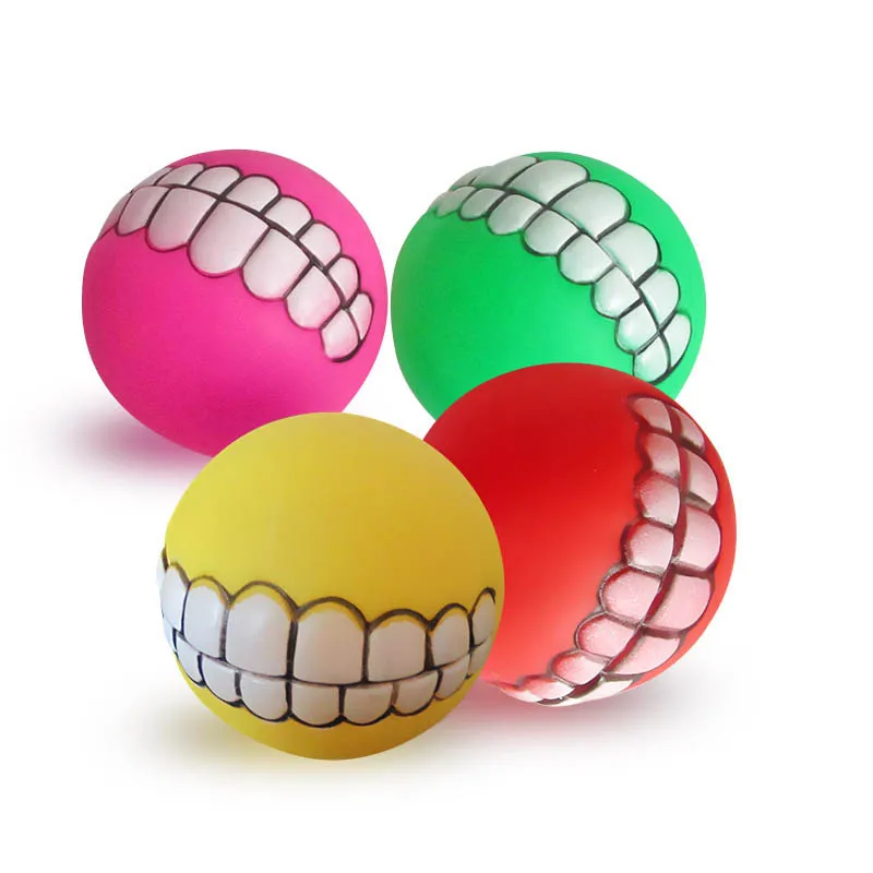 Мяч для зубов домашних животных писклявые игрушки звуковая чистка товары 1 шт.