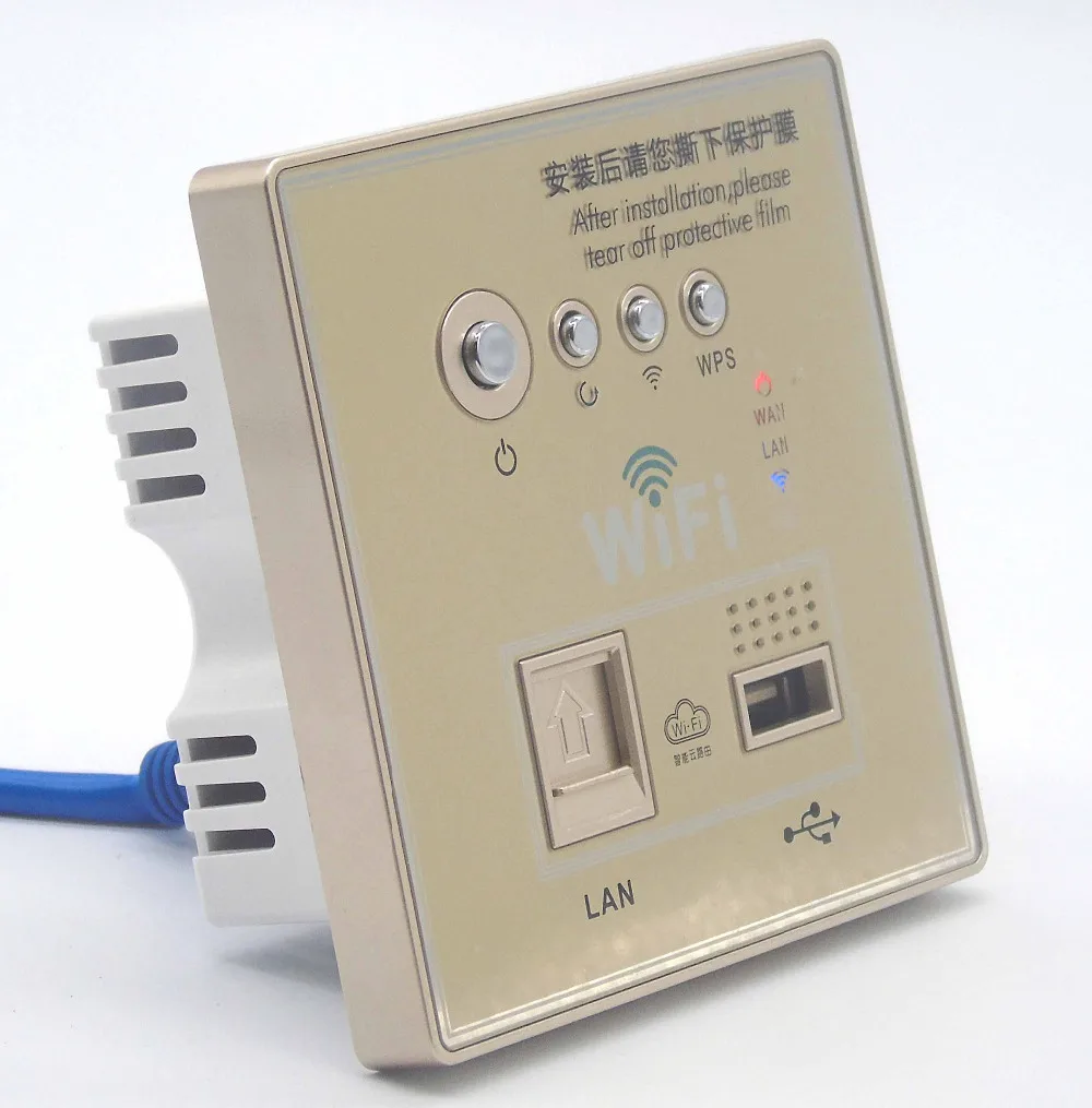 

12V-48V poe wireless wall router with ethernet switch connection
