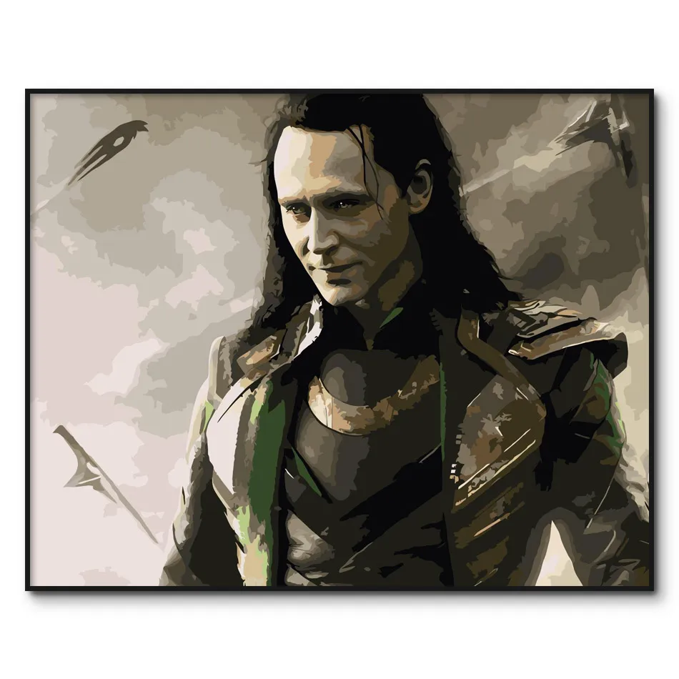 Loki DIY Цифровая масляная краска Раскраска по номерам наборы раскрашивания на