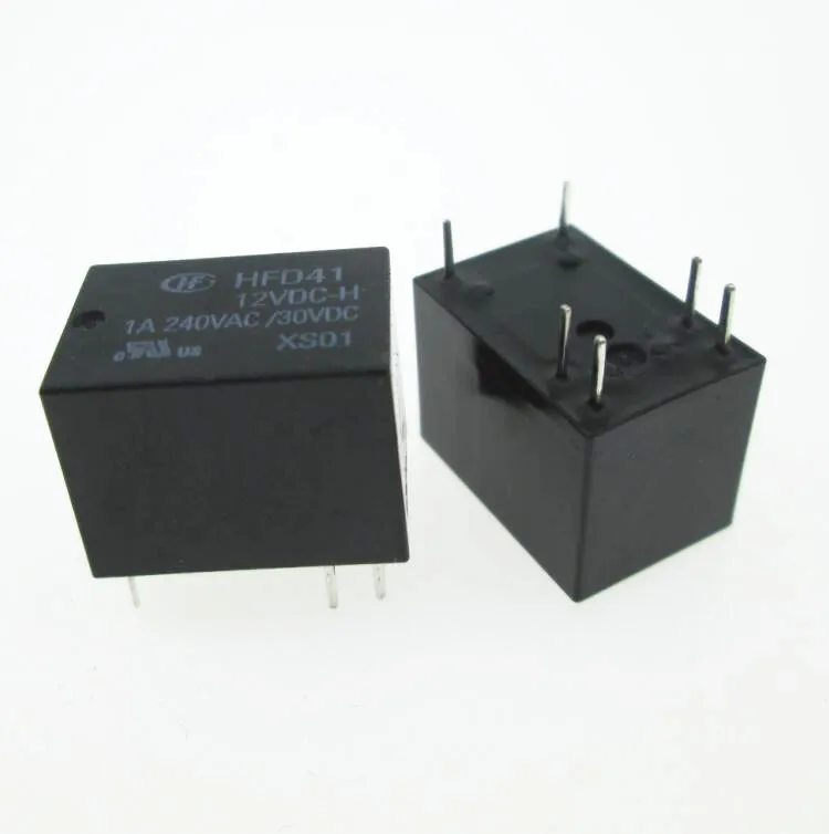 Горячая новинка, реле HFD41-12VDC-H HFD41 12 В dc-h, реле HFD41-12VDC HFD4112VDCH 12 В постоянного тока, 12 В постоянного тока, 1 А, 240 В переменного тока, 6 контактов
