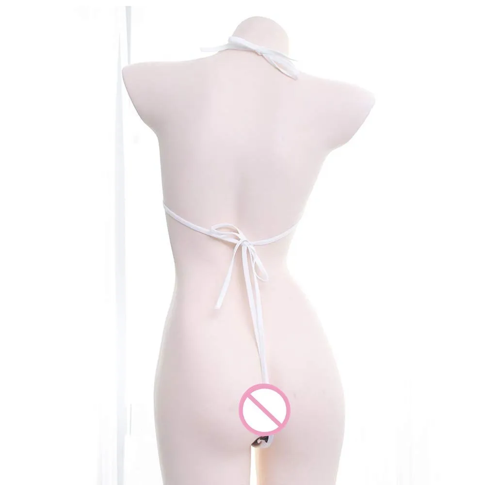 Милое черно белое мини бикини с принтом коровы открытой спиной цельный