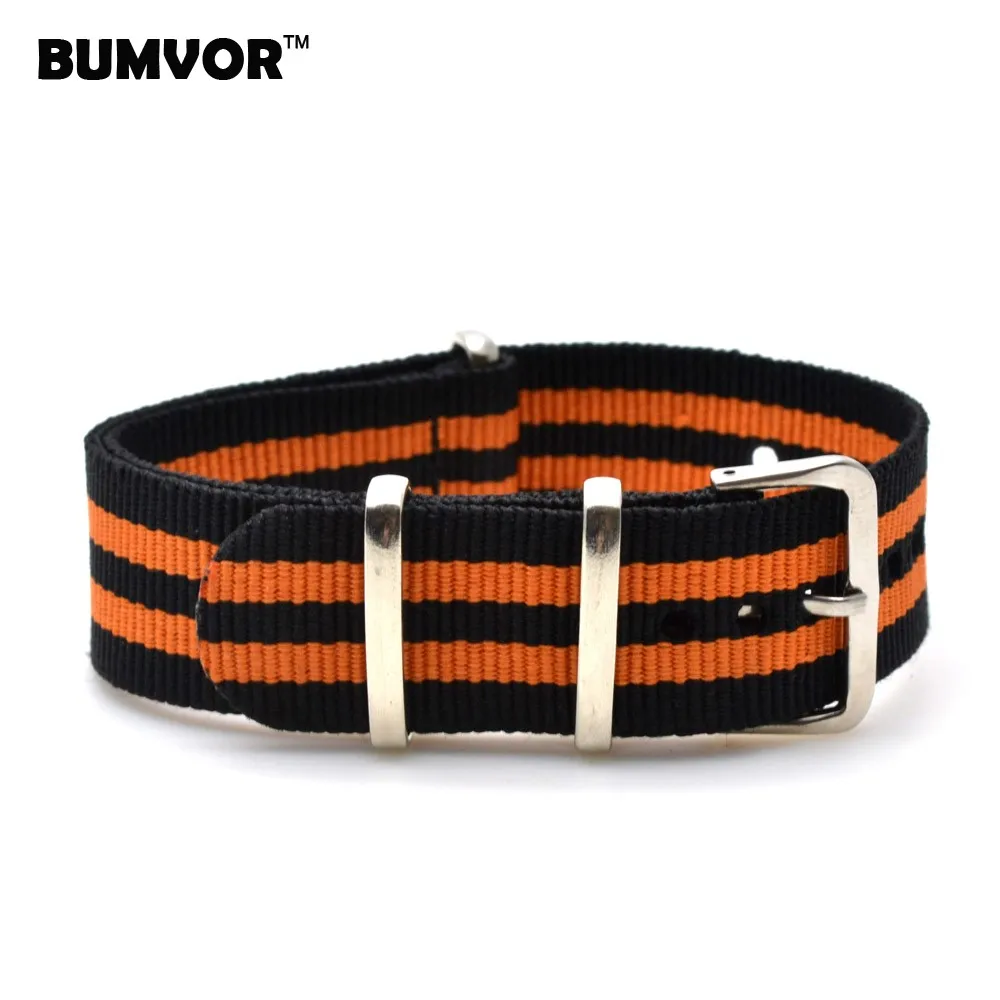 Ремешок нейлоновый для наручных часов спортивный армейский браслет в стиле нато