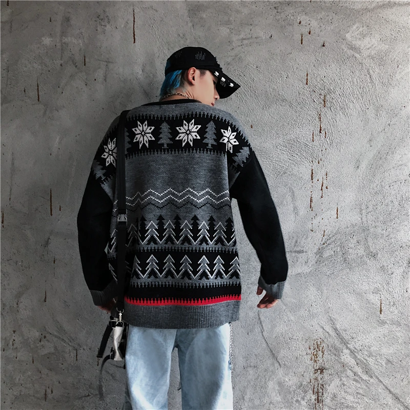 Новинка 2019 осенне зимний мужской и женский вязаный Свитер оверсайз в стиле хип