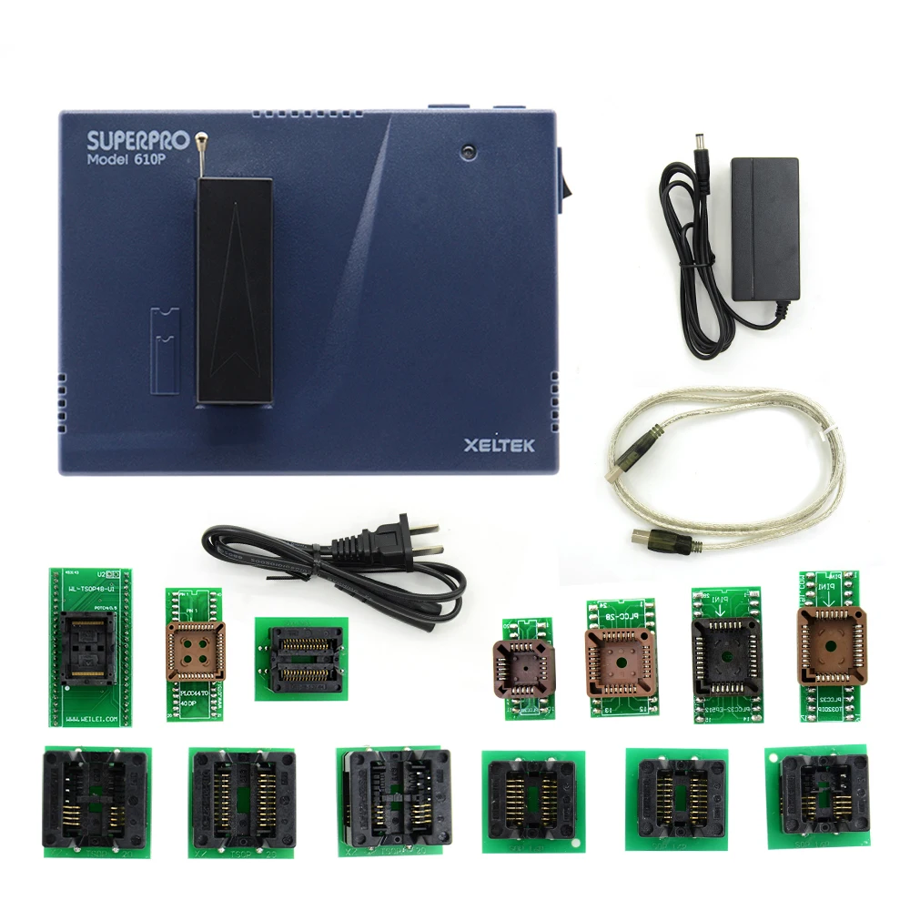 2018 Новое поступление оригинальный Xeltek USB Superpro 610 P программатор с 13 шт. адапторами