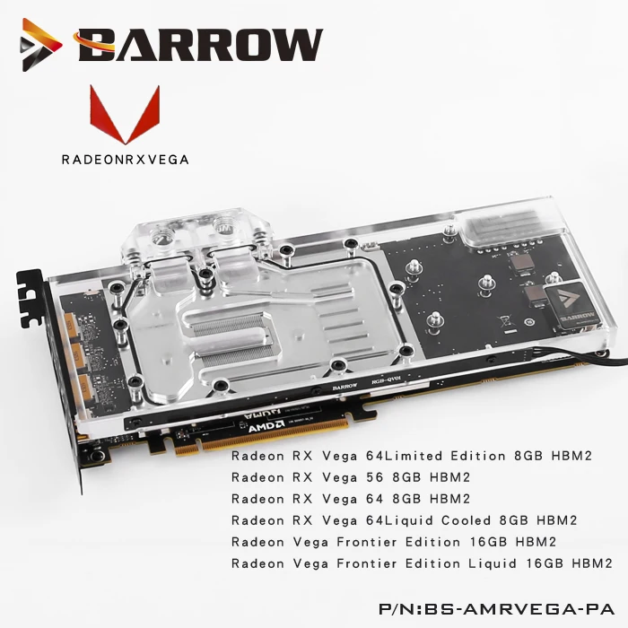Barrow BS AMRVEGA PA LRC 2 0 полное покрытие графическая карта водяного охлаждения блок для