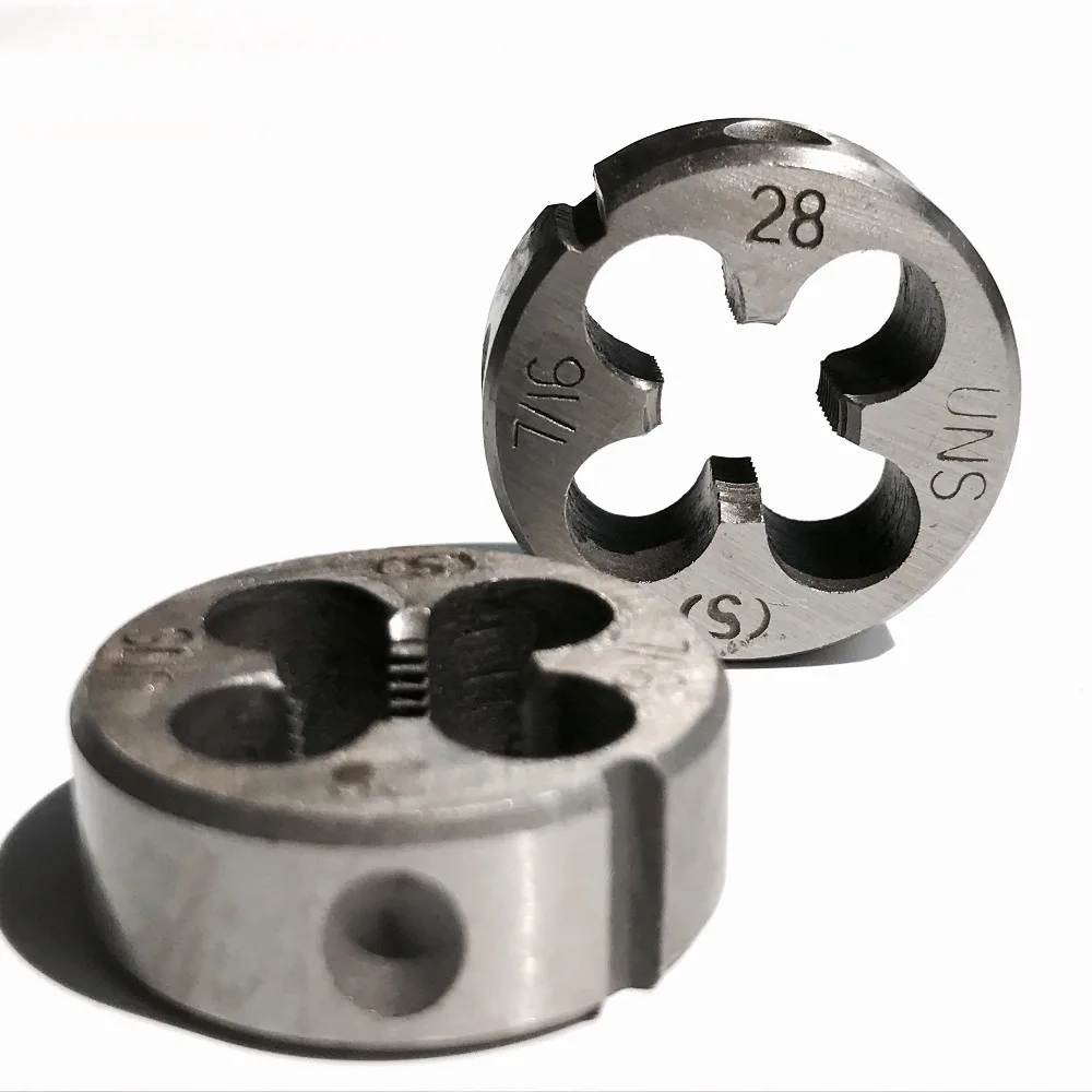

Free shipping of 2PCS Alloy steel made UNS 7/16"-24 right hand manual dies for metal workpiece manual process outer threads