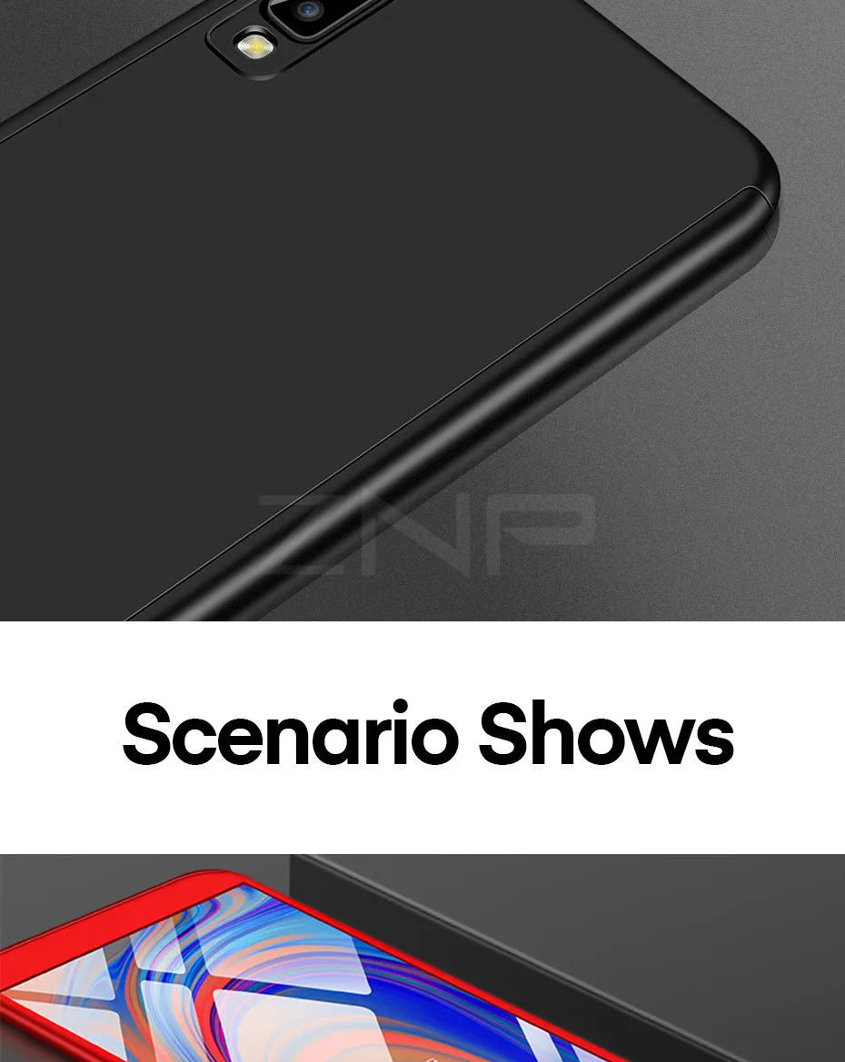 ZNP ударопрочный чехол для телефона на 360 градусов для samsung Galaxy A7 полный чехол для samsung A7 A750 защитный чехол s