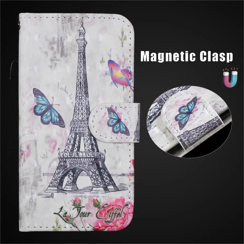 3D кожаный чехол для телефона для huawei P10 P20 P30 Коврики 10 20 30 Lite рro Y5 Y6 Y7 Prime P Smart Z флип-чехол, корпус