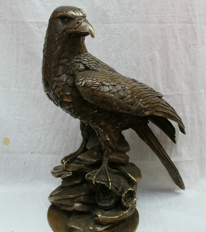 Песня voge gem S2560 24 &quot китайская Бронзовая Медная скульптура Tercel Fly Bird Eagle