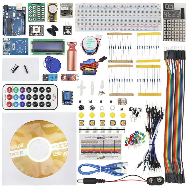 Обновленная расширенная версия стартовый набор RFID Learn Kit Lcd 1602 + датчик пламени с