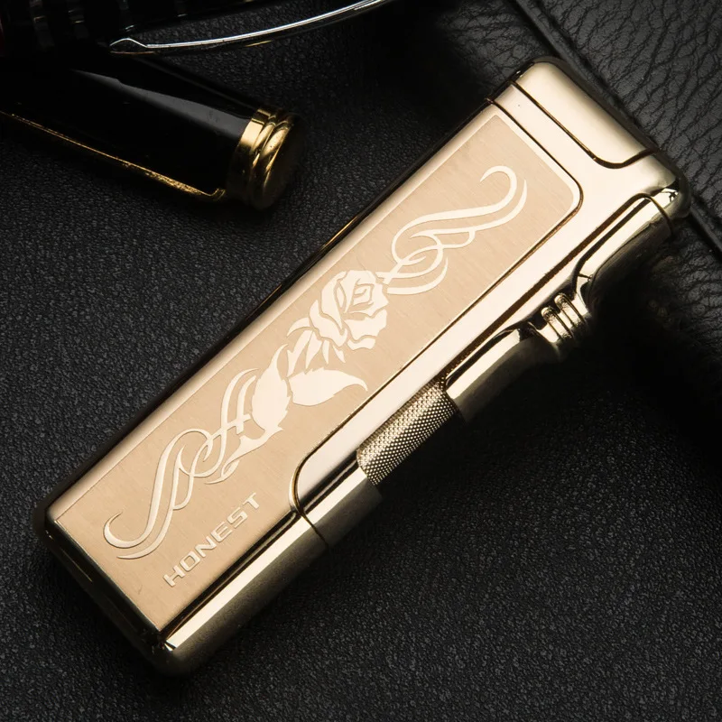 1pcs high quality 3 color lighter butane gas windproof Lighter for men isqueiro as christmas gift cigarette tool encendedor | Дом и сад