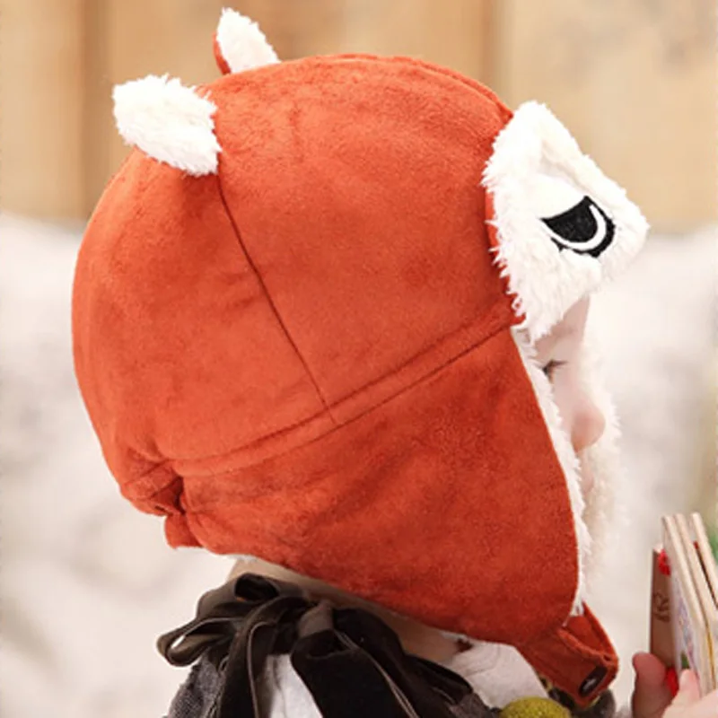 Kids Bomber Hat for Boys Girls Cartoon Owl Style Winter Baby Cap Very Warm Soft Feeling Fits 1 to 4 Years Children | Детская одежда и