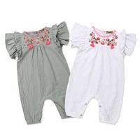 summer flower baby girls clothes newborn infant baby ruffles rompers jumpsuit playsuit baby girls costumes