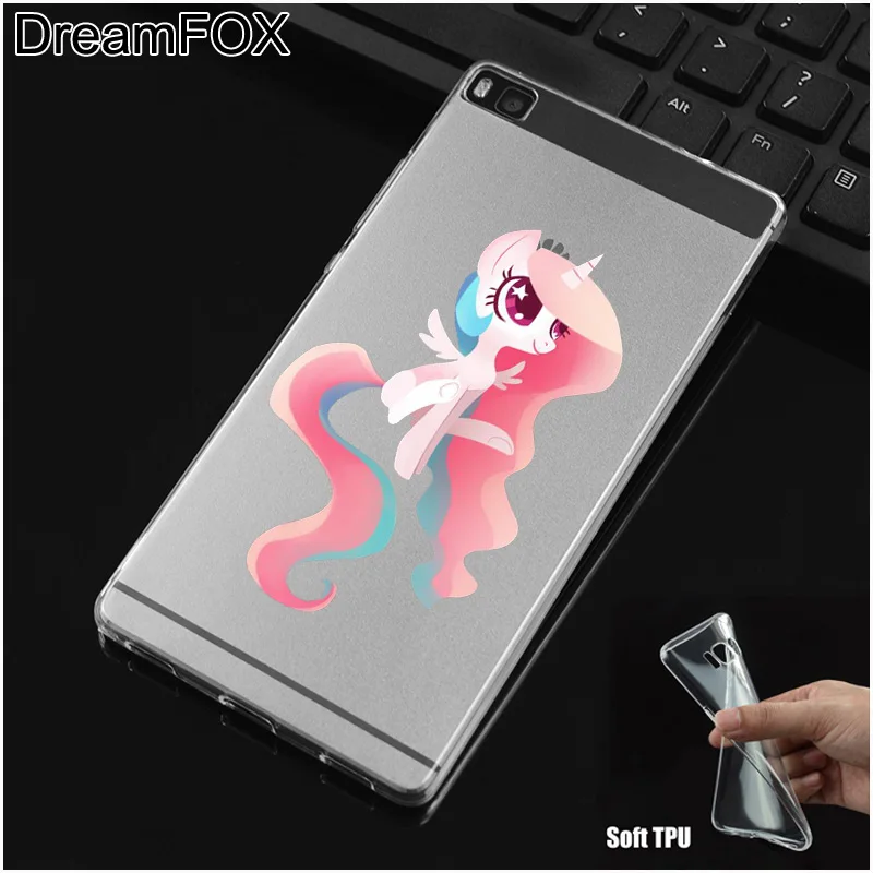 DREAMFOX L078 пони Радужные облака Мягкий ТПУ силиконовый чехол для huawei P8 P9 P10 Lite Plus 2017