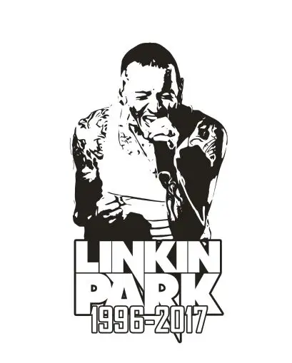 Рок-музыка Стиль Домашний Декор Linkin Park виниловая наклейка на стену Честера БЕННИНГТОНА настенный художественный плакат Linkin Park Band Настенная Наклейка AZ303