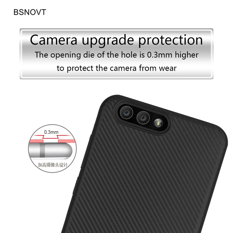 BSNOVT Asus ZenFone 4 ZE554KL Cover Shockproof Soft Carbon fiber Slim TPU Phone Case For Fundas 5.5&quot |