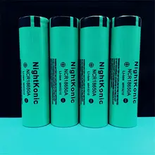 Оригинальный NIGHTKONIC 1 шт./лот 3 7 V 2000mAh литий ионный аккумулятор 18650