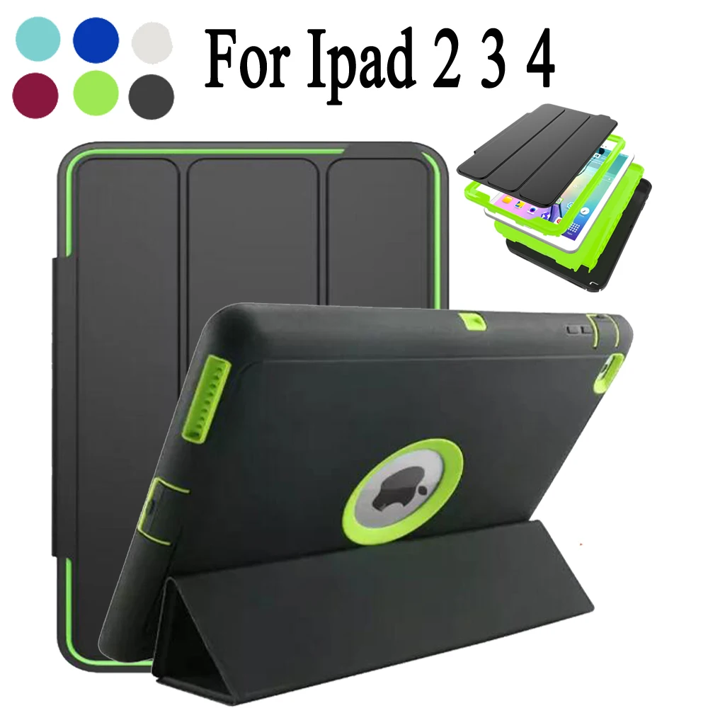 Для Apple iPad 2 3 4 Retina детская безопасная Броня ударопрочный сверхпрочный