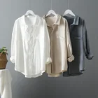 2019 Новая женская блузка с отложным воротником и длинным рукавом, Женские топы и блузки, женские белые рубашки, Blusas Roupa, женская одежда, топы