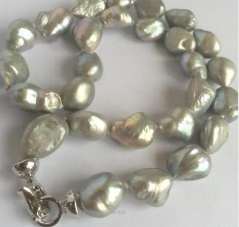

10-13mm SOUTH SEA GRAY BAROQUE PEARL NECKLACE