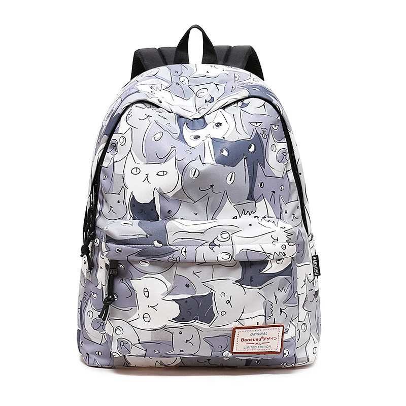

Women Backpack School bags For Girls cat printing Waterproof Laptop Backpack Female Travel Rucksack Mochila Escolar 2 sizes