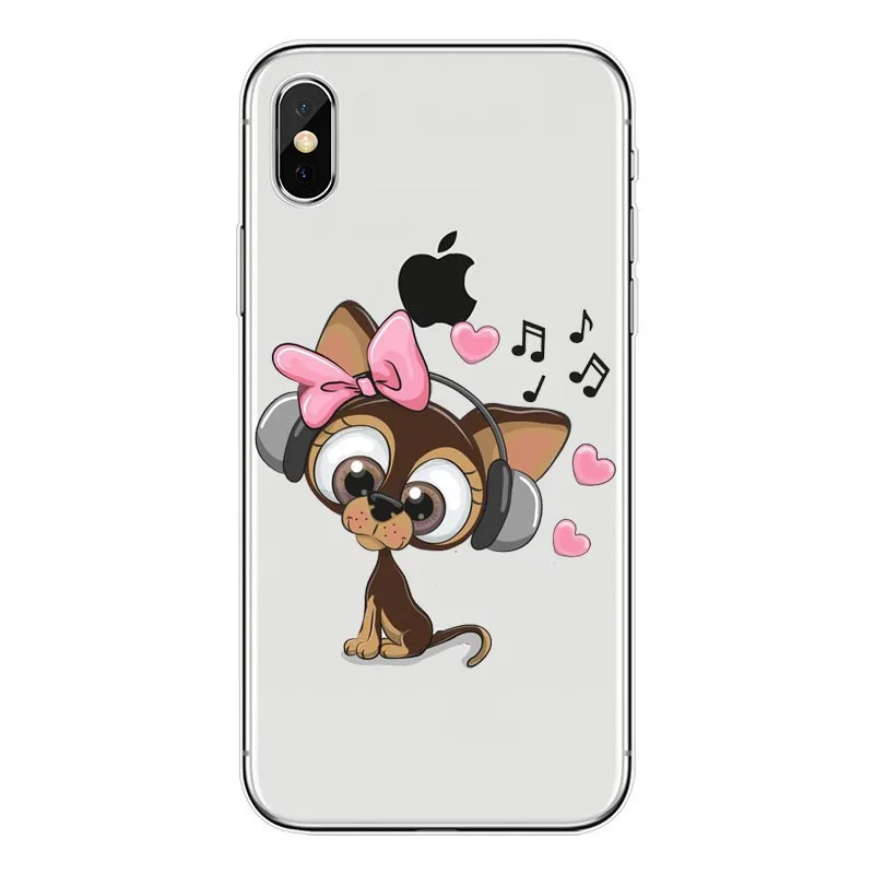 Мягкий чехол из ТПУ для iPhone 5 5S SE 6 6S 7 8 Plus XR X XS Max Pug Dog силиконовый телефона|Бамперы| |