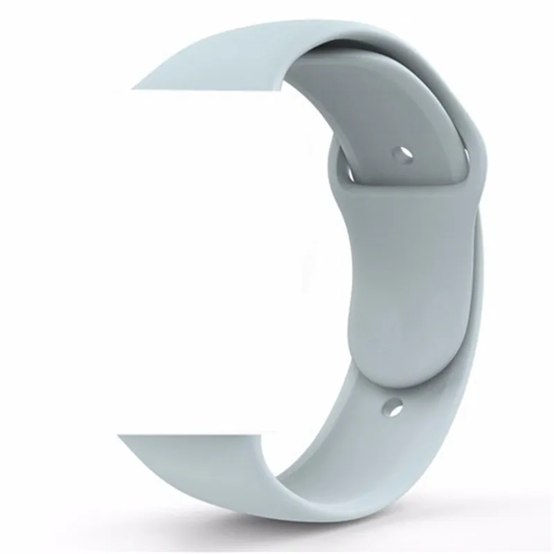 Turquoise 20 цветов, спортивная мягкая силиконовая лента для Apple Watch, 38 мм, 42 мм, 40 мм, 44 мм, браслет, сменный ремешок для IWatch, серия 1, 2, 3, 4 - Цвет ремешка: Turquoise