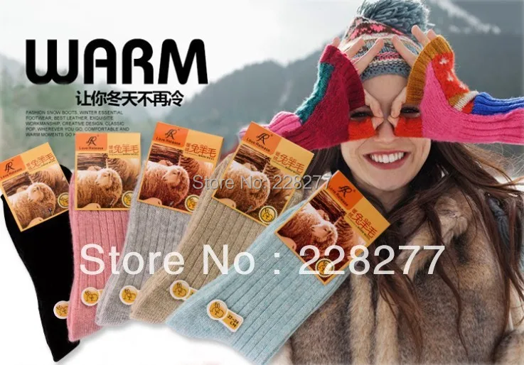Free Shipping 20pieces=10pairs/lot wool & rabbit Women's Winter Socks, EXTRA THICK style,cheap and high quality factory