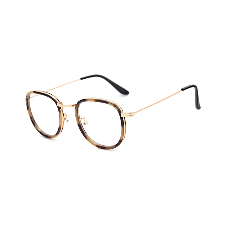 Новинка 2019 женские очки оптически металлическая оправа Леопардовый принт