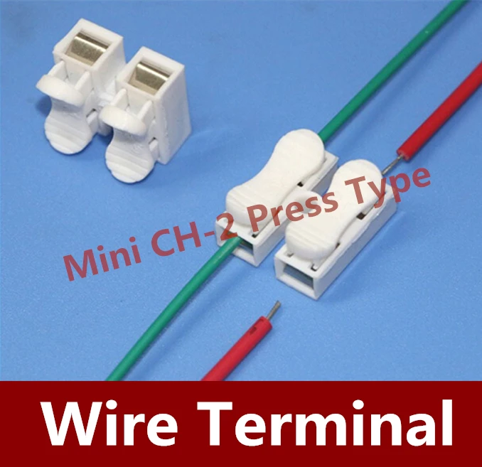 1000PCS/LOT Mini CH-2 Press Type Electric Connection Terminal , Quick Wiring Terminal