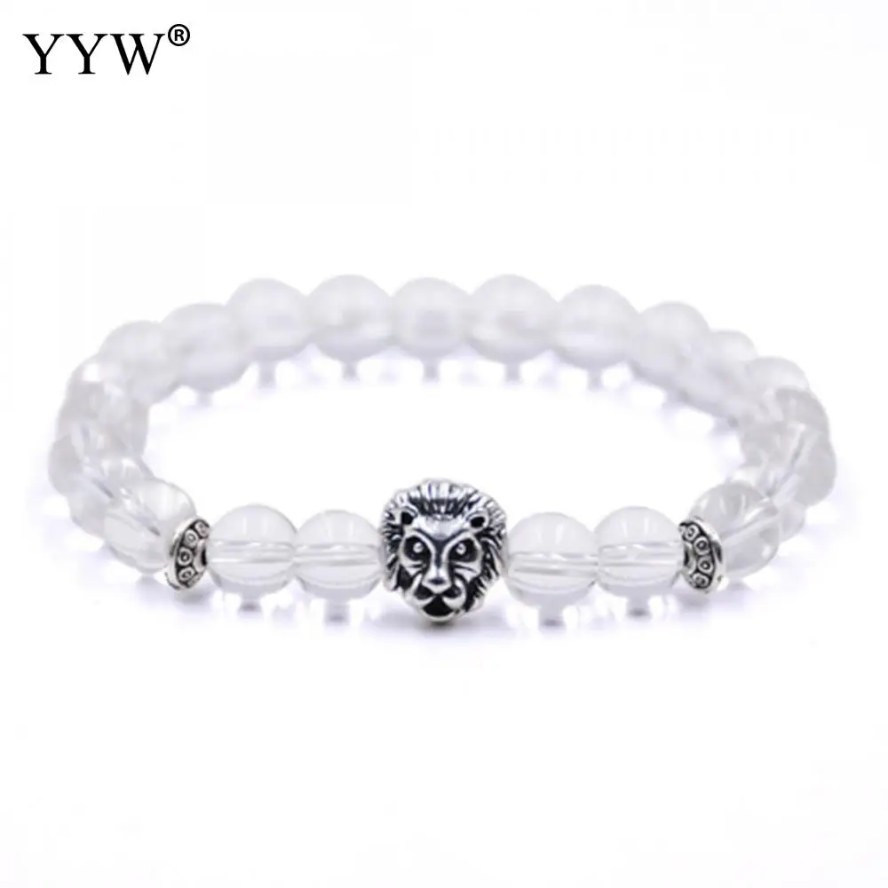 2019 Trendy Gothic Glass Stone Buddha Bracelets Charm Women men Lion Bangle Hombre Fashion Jewelry | Украшения и аксессуары