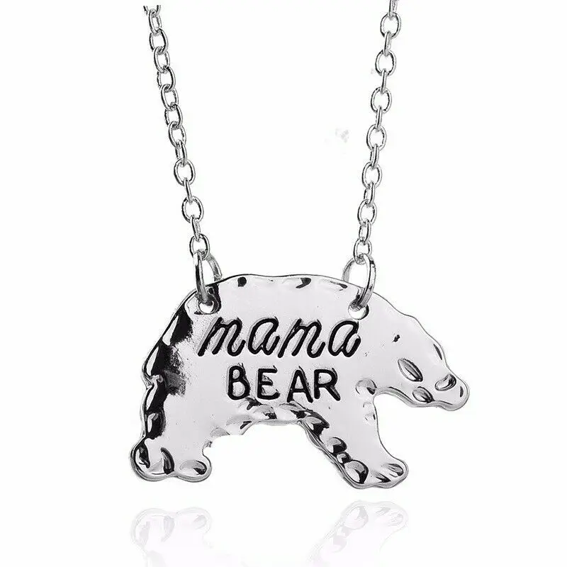 Mama Bear кулон мемориальное ожерелье цепочка ручная печать ювелирное изделие День