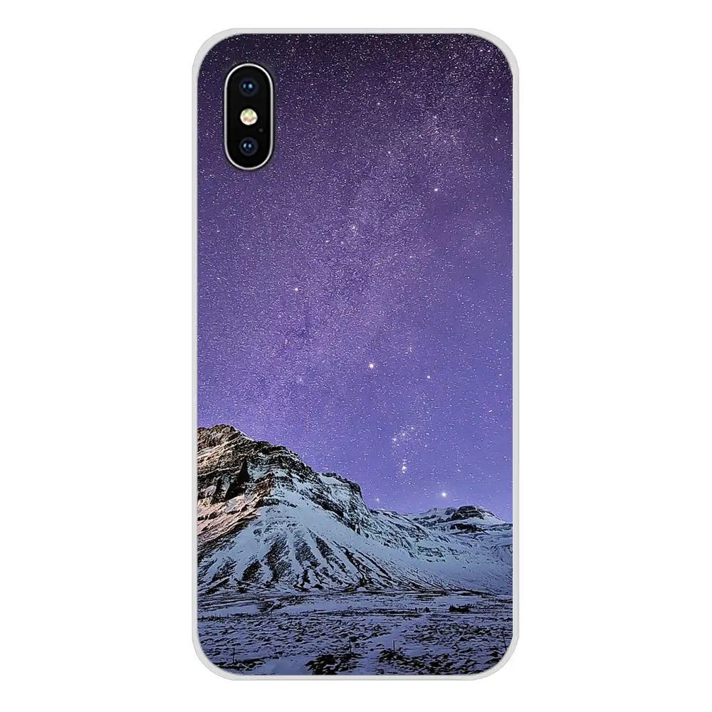 Силиконовый чехол для телефона Snow Mountain Aurora Milky Way Stars Samsung A10 A30 A40 A50 A60 A70 Galaxy S2 Note 2 3