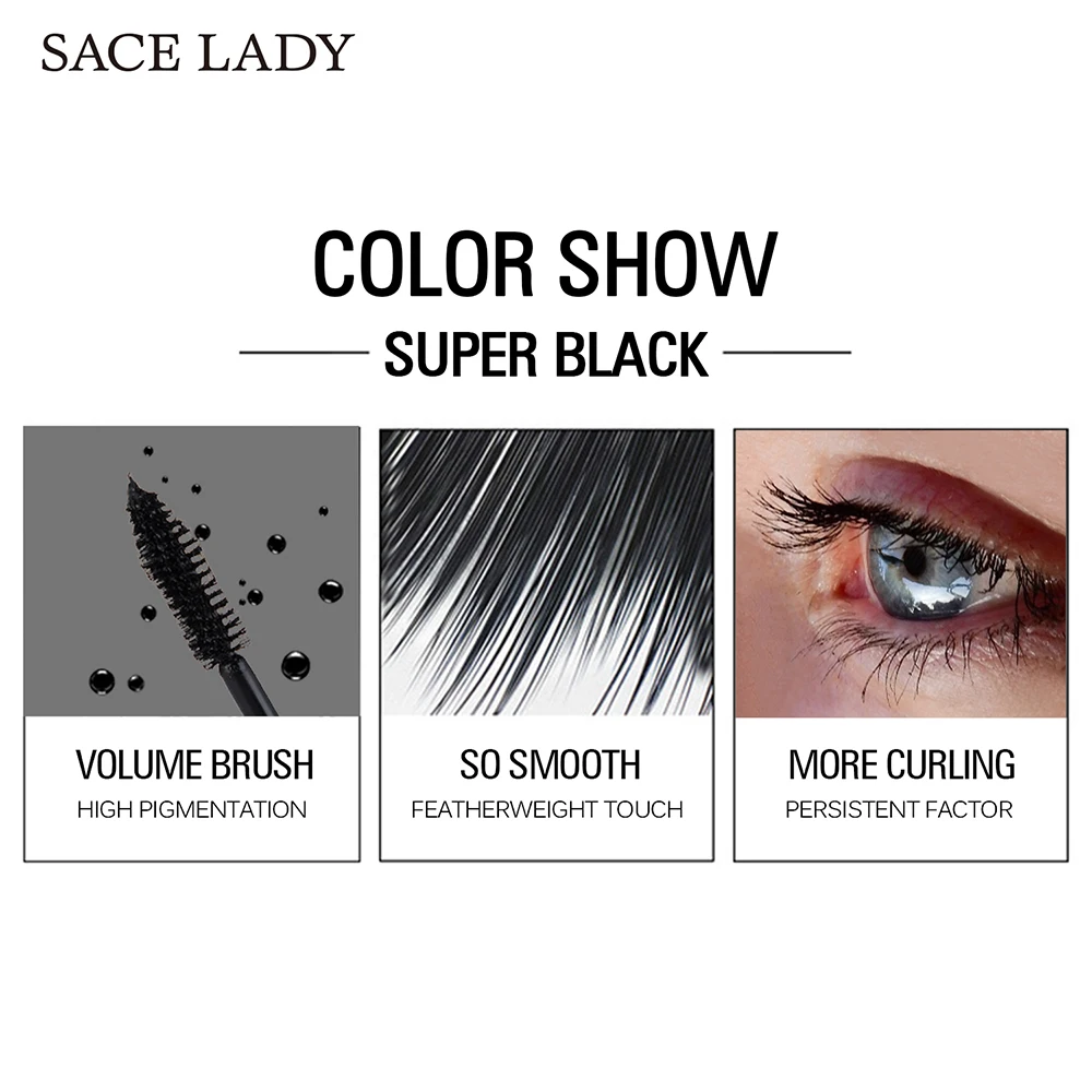 SACE LADY 4D Тушь для ресниц закрученные Накладные ресницы макияж водонепроницаемый 3d