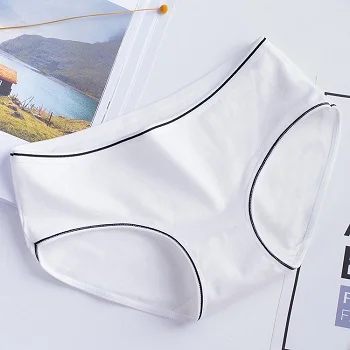 12 white panties Трусы женские трусики женские стринги трусы трусики женские белье женское стринги женские хлопок ткань средней посадки мягкий комфорт свежий спл - Цвет: 12 white panties